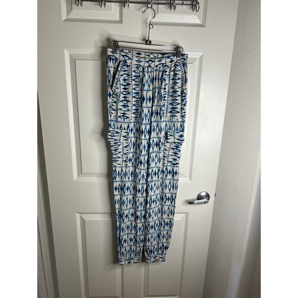 8 Days A Week by Frankie's Bikinis Women's Pull-On Pants Blue/White ~ Size S - Picture 1 of 8